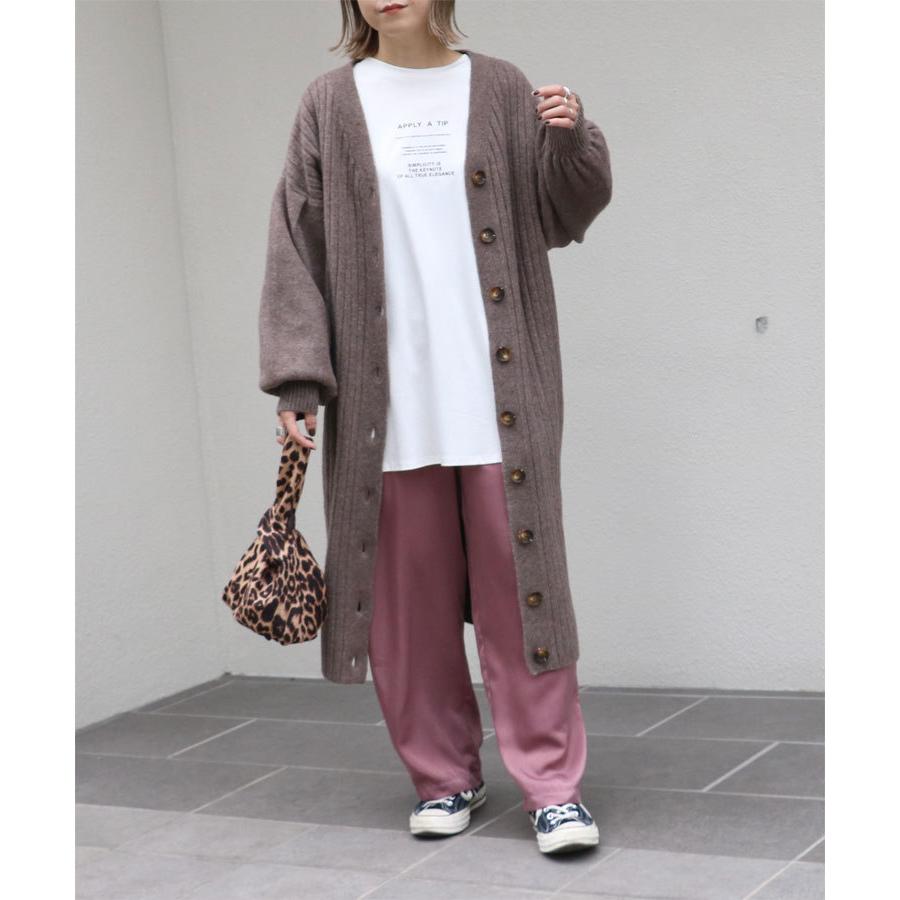 ボリュームスリーブ2wayニットカーディガン 洗えるニット ワンピース 前後2way 羊毛 ウール カーディガン ロング丈 ボリューム 防寒 Jolielle 5lw302 Jolielle Yahoo ショッピング店 通販 Yahoo ショッピング