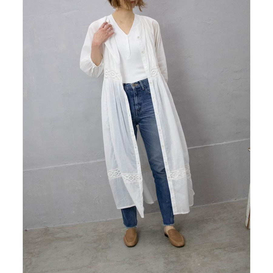 コットンボイルガウンワンピース 2way カーディガン ワンピース トップス 羽織 レース切替 インド綿 ロングカーディガン 春夏 J1908l Jolielle Yahoo ショッピング店 通販 Yahoo ショッピング