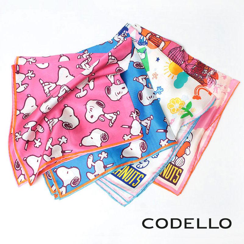 CODELLO（コデッロ） スカーフ コデロ シルクバンダナ PEANUTS