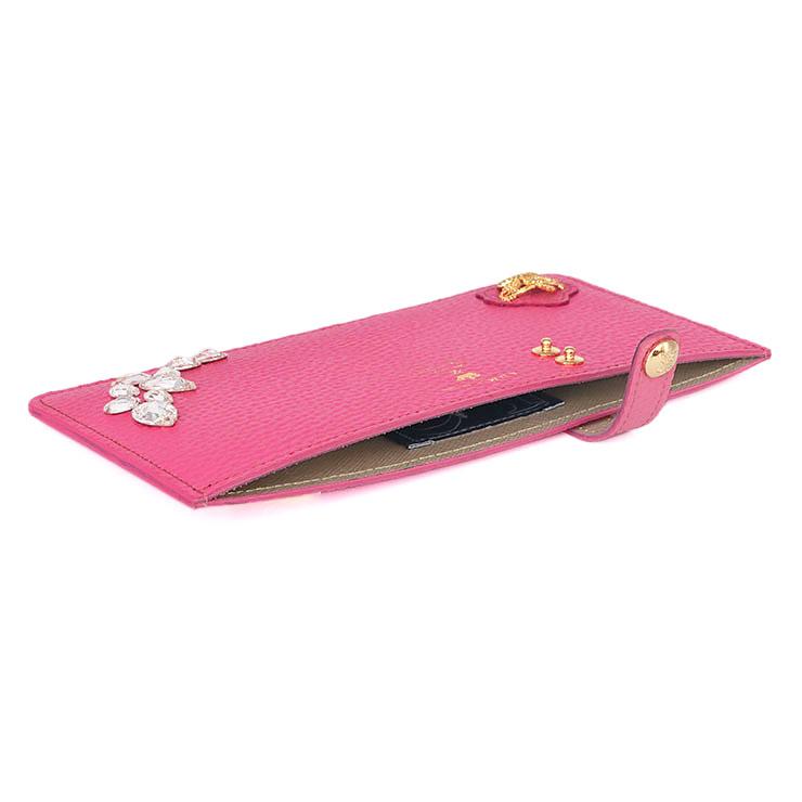 【極美品】A.D.M.J スリムウォレット 長財布 ビジュー 札入れ 美品】ADMJ モーツァルト スリムウォレット 長財布