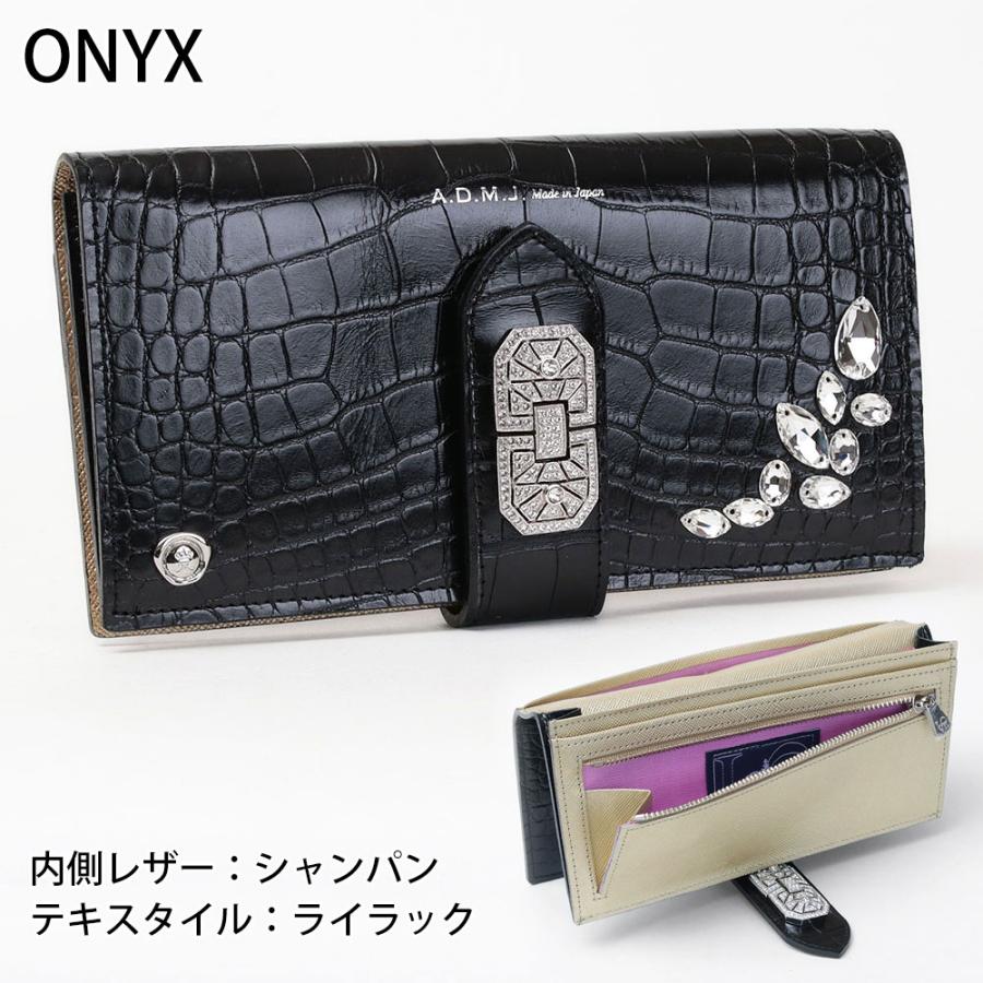 A.D.M.J ADMJ 財布 別注 子牛革 クロコ型押し アールデコ A.D.M.J ADMJ 財布 別注 子牛革 クロコ型押し アールデコ