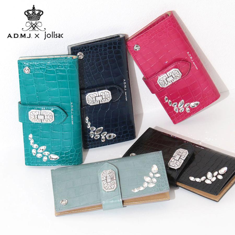 A.D.M.J ADMJ 財布 別注 子牛革 クロコ型押し アールデコ A.D.M.J ADMJ 財布 別注 子牛革 クロコ型押し アールデコ