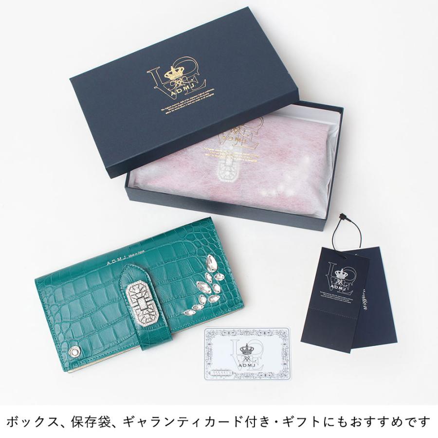 A.D.M.J ADMJ 財布 別注 子牛革 クロコ型押し アールデコ A.D.M.J ADMJ 財布 別注 子牛革 クロコ型押し アールデコ