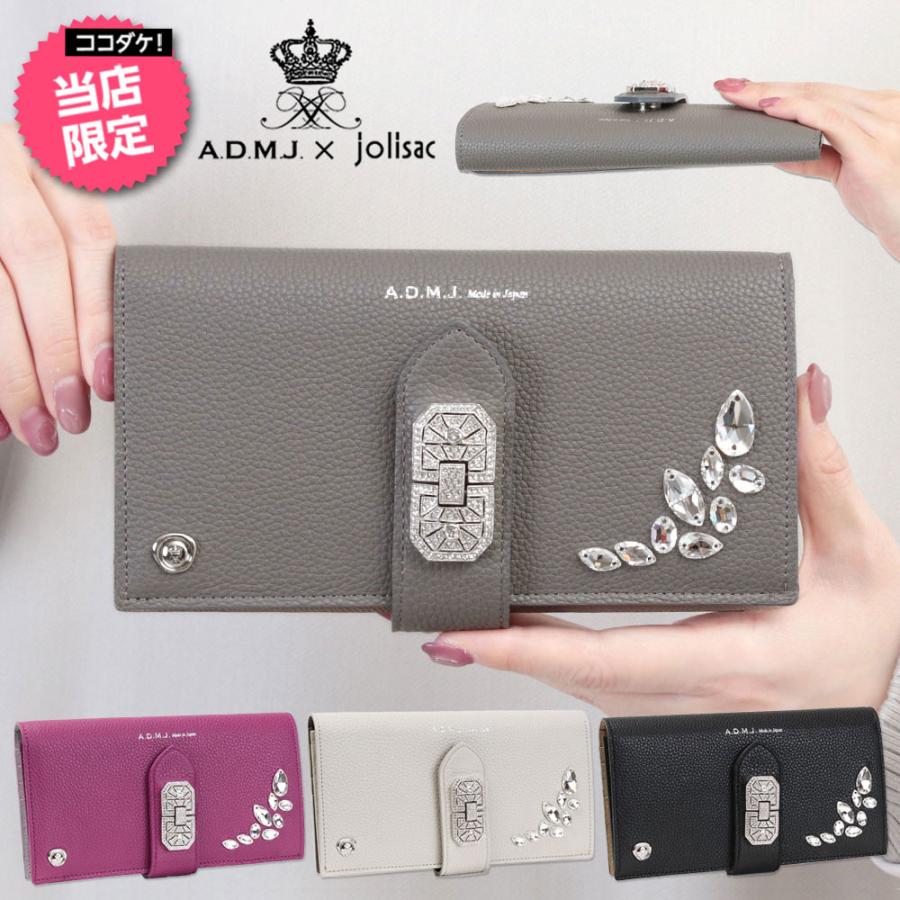 A.D.M.J ADMJ 財布 別注 子牛革 アールデコモチーフ クリスタル9 A.D.M.J ADMJ 財布 別注 子牛革 アールデコモチーフ クリスタル9