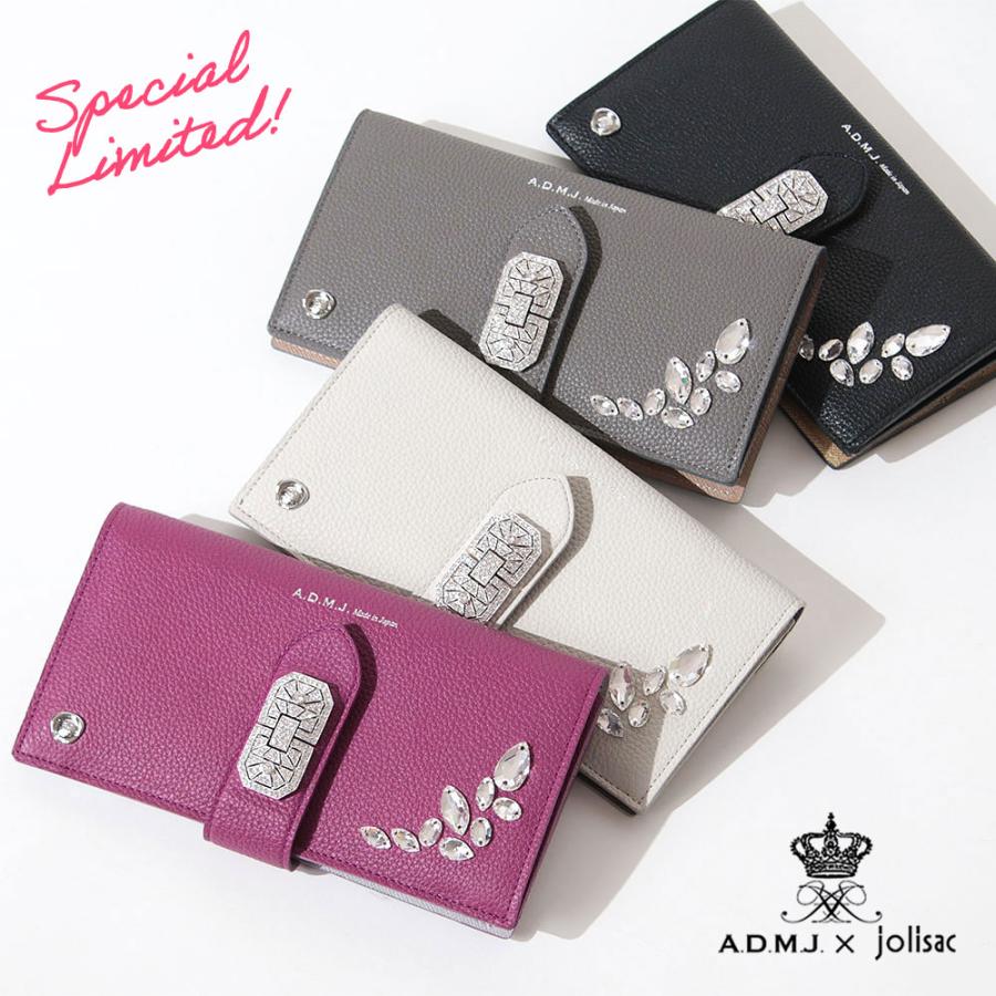 A.D.M.J ADMJ 財布 別注 子牛革 アールデコモチーフ クリスタル9 A.D.M.J ADMJ 財布 別注 子牛革 アールデコモチーフ クリスタル9