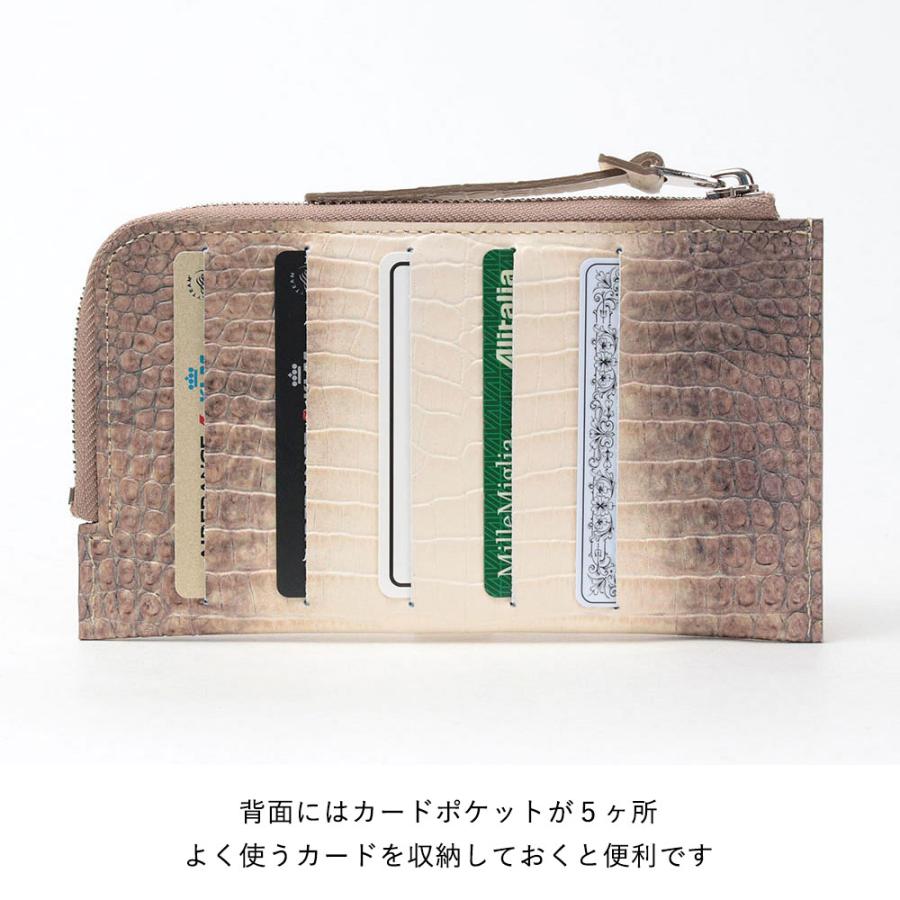 A.D.M.J ADMJ 長財布 フラトウォレット クロコダイル型押し A.D.M.J ADMJ 長財布 フラトウォレット クロコダイル型押し