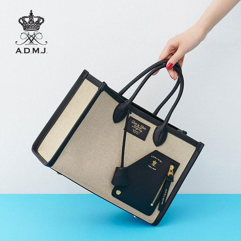 A.D.M.J ADMJ 正規品 トートバッグ レディース キャンバス A.D.M.J ADMJ 正規品 トートバッグ レディース キャンバス