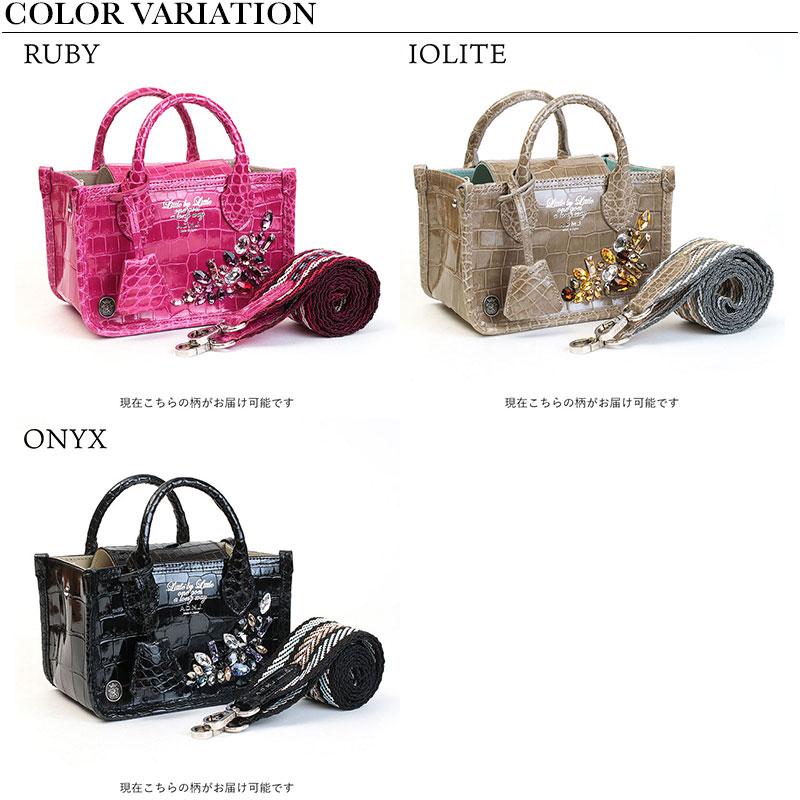 A.D.M.J ADMJ 正規品 クロコダイルレザー クリスタルガラス 2WAY
