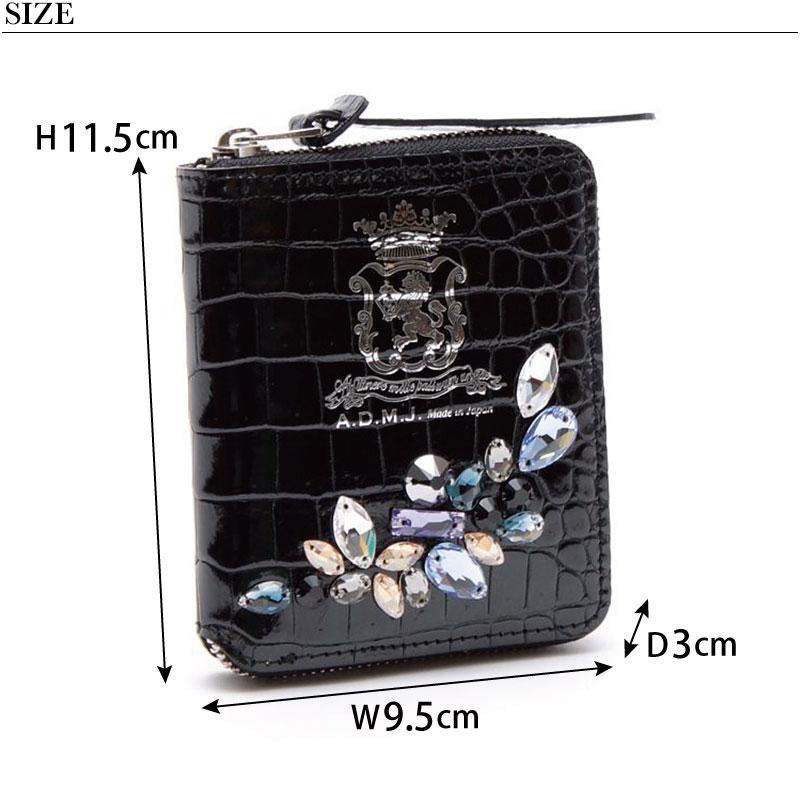 A.D.M.J ADMJ 正規品 クロコダイルレザー 折り財布 グレージング A.D.M.J ADMJ 正規品 クロコダイルレザー 折り財布 グレージング
