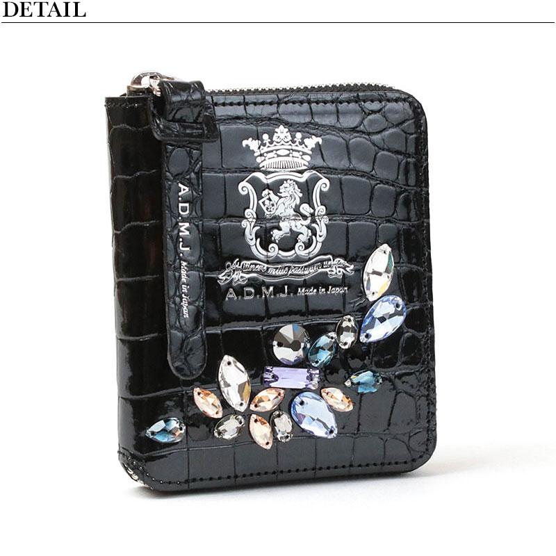 A.D.M.J ADMJ 正規品 クロコダイルレザー 折り財布 グレージング A.D.M.J ADMJ 正規品 クロコダイルレザー 折り財布 グレージング