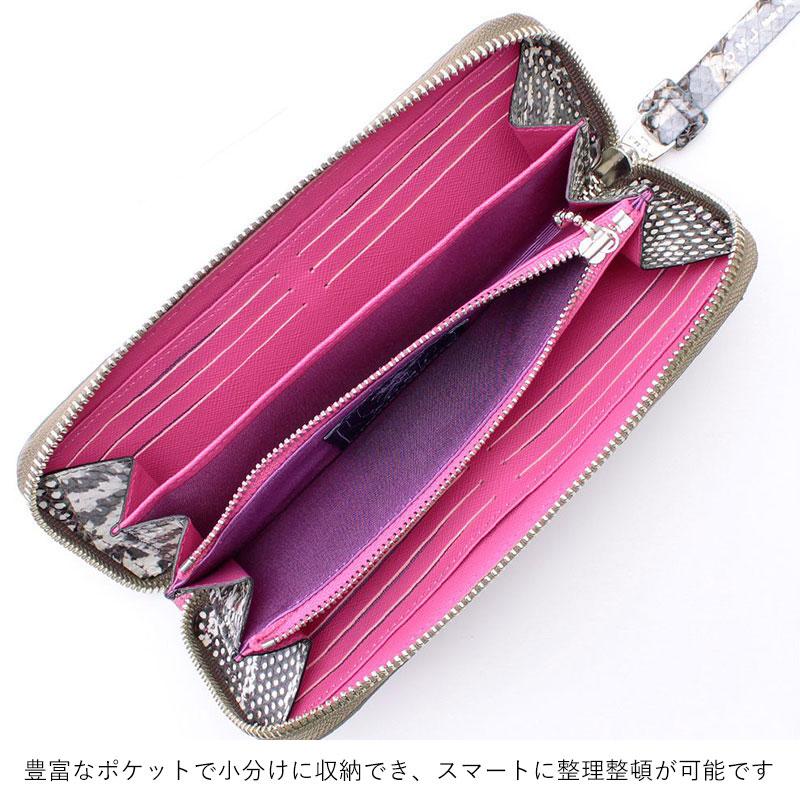 A.D.M.J ADMJ 財布 マルチマテリアル スネークレザー ラウンド