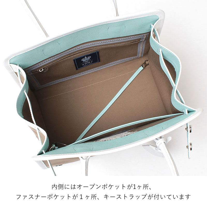 ADMJ オフィサー/マーキス刺しゅうヘリ巻きベルトトート31cm 25SA01041 エーディエムジェイ 日本製 正規品の画像