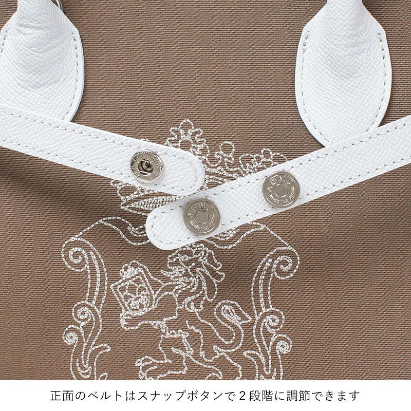 ADMJ オフィサー/マーキス刺しゅうヘリ巻きベルトトート31cm 25SA01041 エーディエムジェイ 日本製 正規品の画像