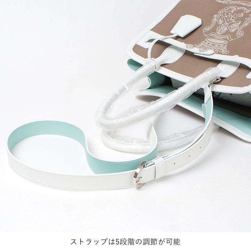 ADMJ オフィサー/マーキス刺しゅうヘリ巻きベルトトート31cm 25SA01041 エーディエムジェイ 日本製 正規品の画像
