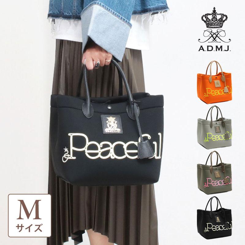 A.D.M.J ADMJ トートバッグ マジックライト コード刺繍PEACEFUL