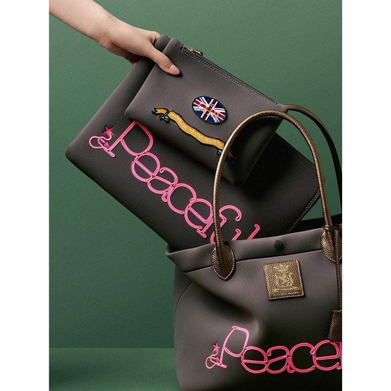 A.D.M.J ADMJ ポーチ マジックライト コード刺繍 PEACEFULポーチ