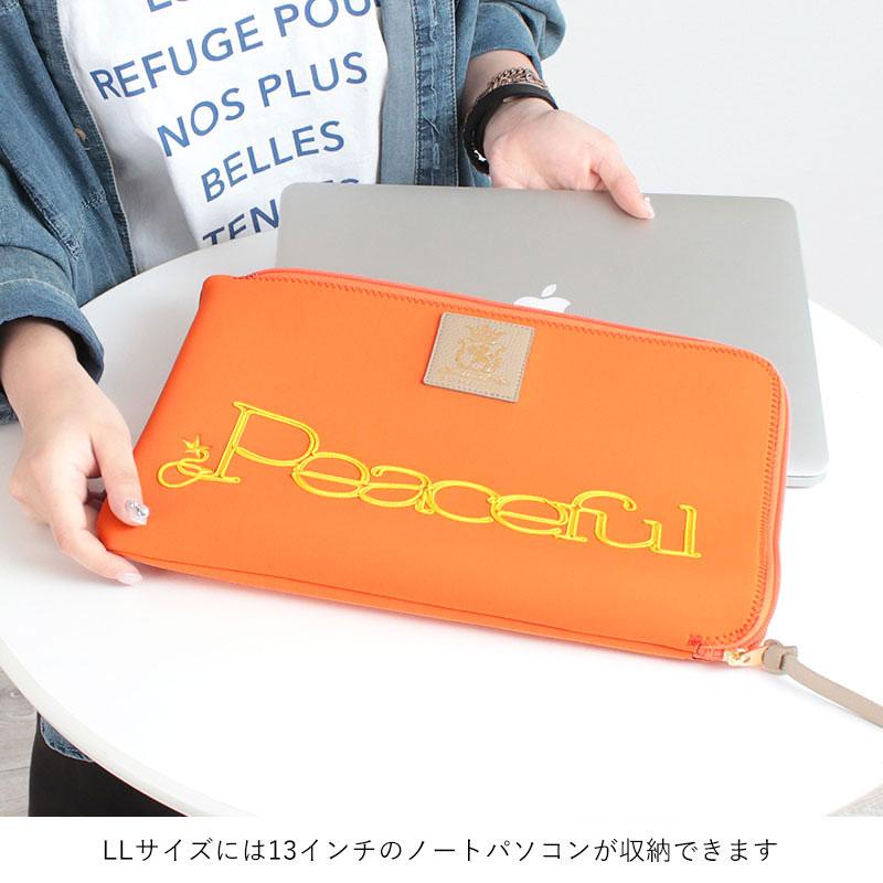 A.D.M.J ADMJ ポーチ マジックライト コード刺繍 PEACEFULポーチ