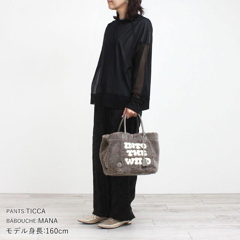 トートバッグ A.D.M.J. エーディエムジェイ オスカー/コード刺繍キューブトート 25cm 26SA01026 新作 ふわもこ パイル地 かわいい お洒落 日本製 正規品の画像