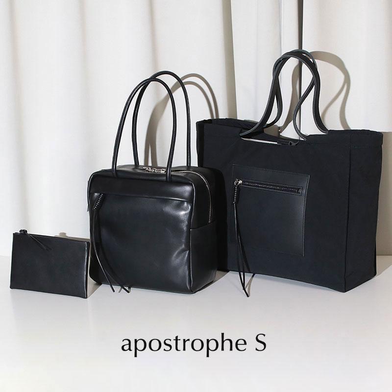 ≪新品≫本革ボストンバッグ Ｓサイズ 黒 LESS（レス） ボストンバッグ apostrophe S 馬革ボストン ブラック