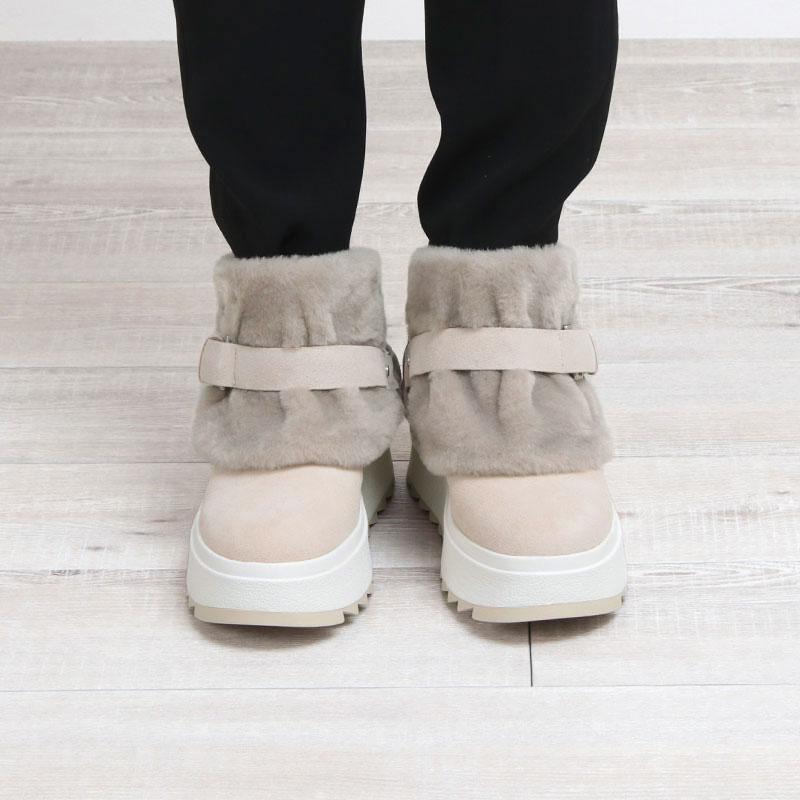 ASH（アッシュ） ショートブーツ 厚底 ファースニーカーブーツ