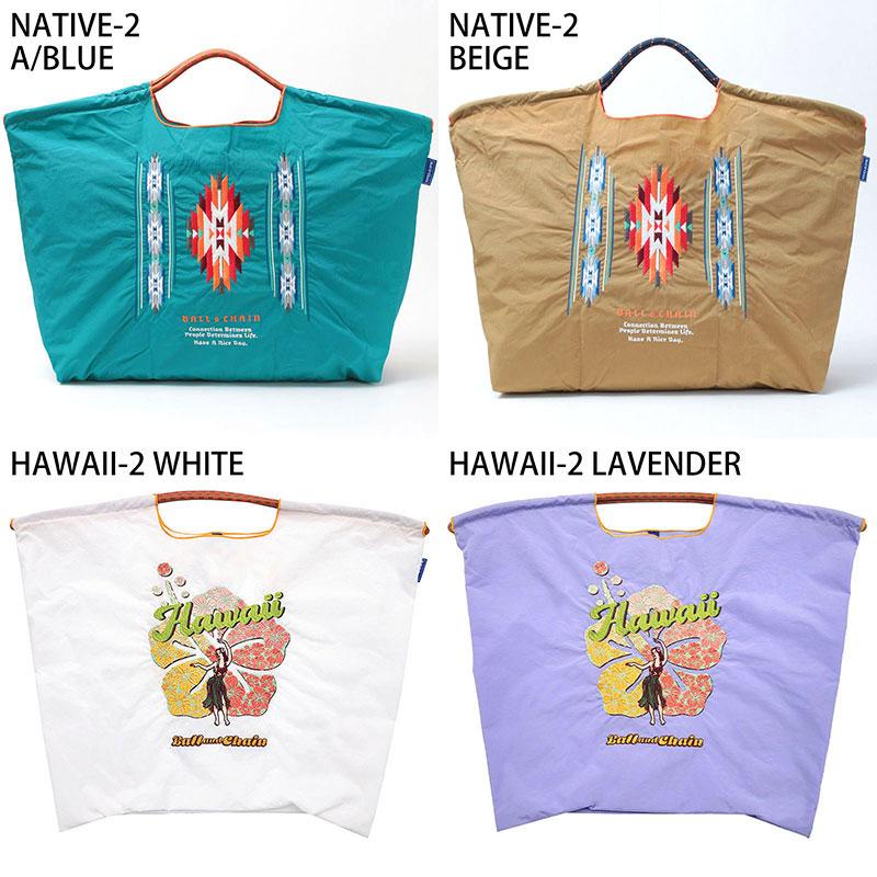 正規品 ボールアンドチェーン エコバッグ 刺繍 L サブバッグ 折りたたみ Ball＆Chain ボールアンドチェーン エコバッグ Lサイズ