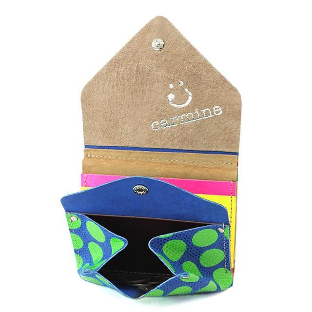 《10％OFFクーポン》カーマイン carmine 財布 コンパクト ドット ネオン CWD NEON carmine 財布 ネオン