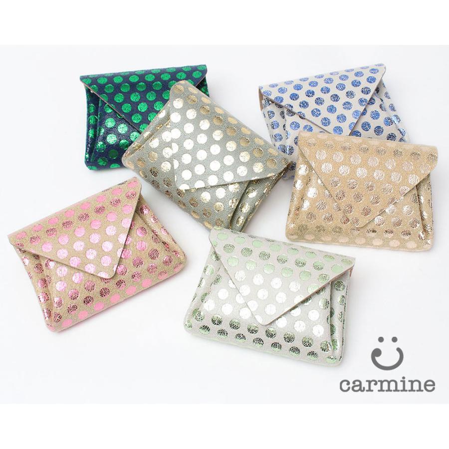 Carmine CARMINE カーマイン ミニ財布 レザー リトルドット