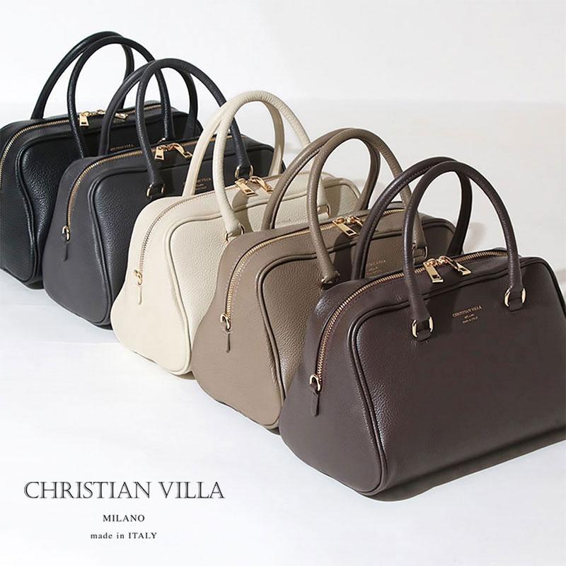 CHRISTIAN VILLA 正規品 クリスチャンヴィラ レザー ボストン CHRISTIAN VILLA 正規品 クリスチャンヴィラ レザー ボストン