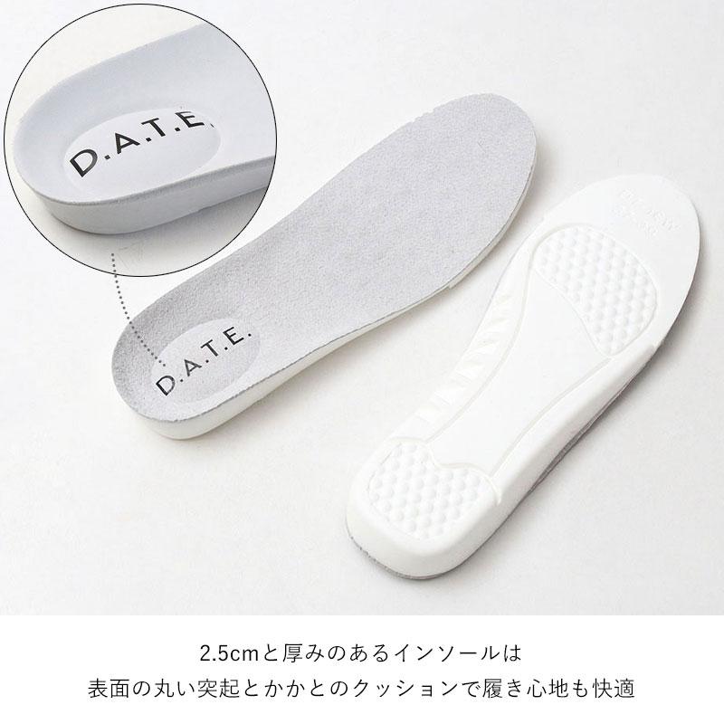 ス二ーカー レディース DATE デイト FG20 MESH プレミアム 厚底 スタイリッシュ クッションインソール タウン用 お洒落 スタイルアップ ミセス 正規品の画像