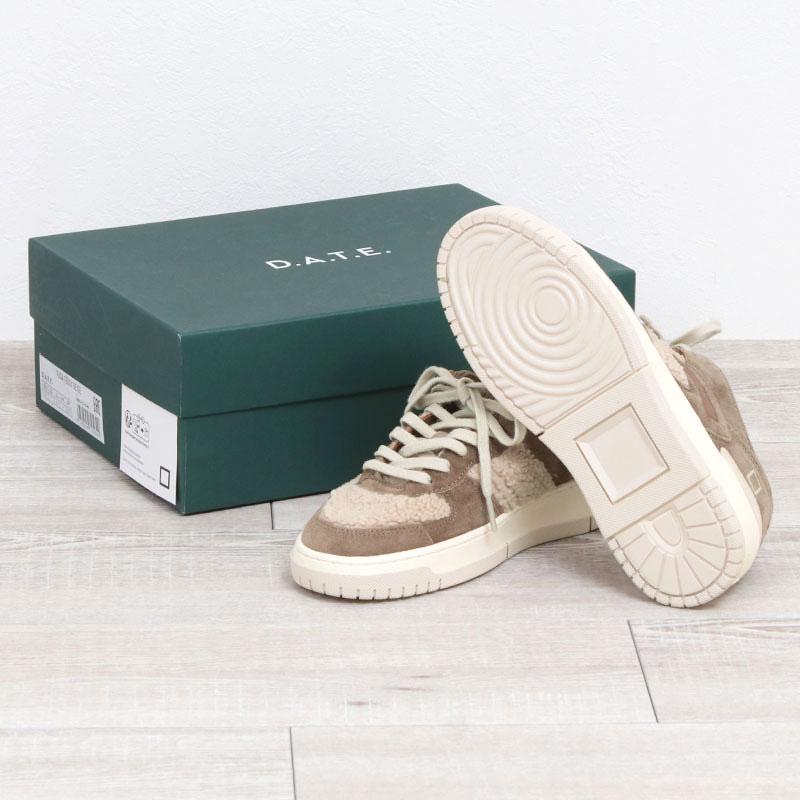 スニーカー レディース D.A.T.E. デイト ローカット TORNEO TED ボア BEIGE プレミアムスニーカー 新作モデル 正規品 | D.A.T.E. | 18