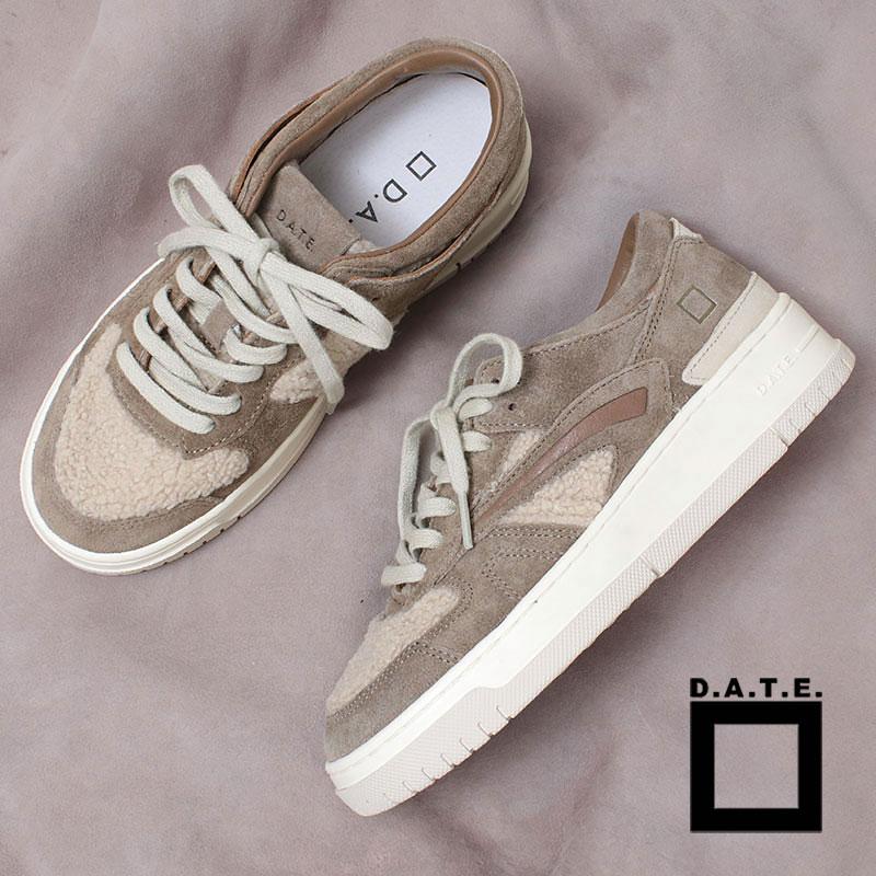 スニーカー レディース D.A.T.E. デイト ローカット TORNEO TED ボア BEIGE プレミアムスニーカー 新作モデル 正規品 | D.A.T.E. | 20