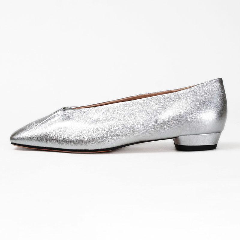 HENRI EN VARGO　シルバー　パンプス Cattleya silver オープントゥ パンプス シルバー - HENRI EN