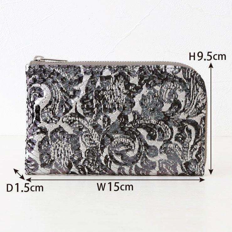 isola アイソラ 財布 レディース ミニ財布 コンパクト パイソン 蛇革 シナイパイソン L字ファスナー中 13903 パイソン コンパクト 蛇革
