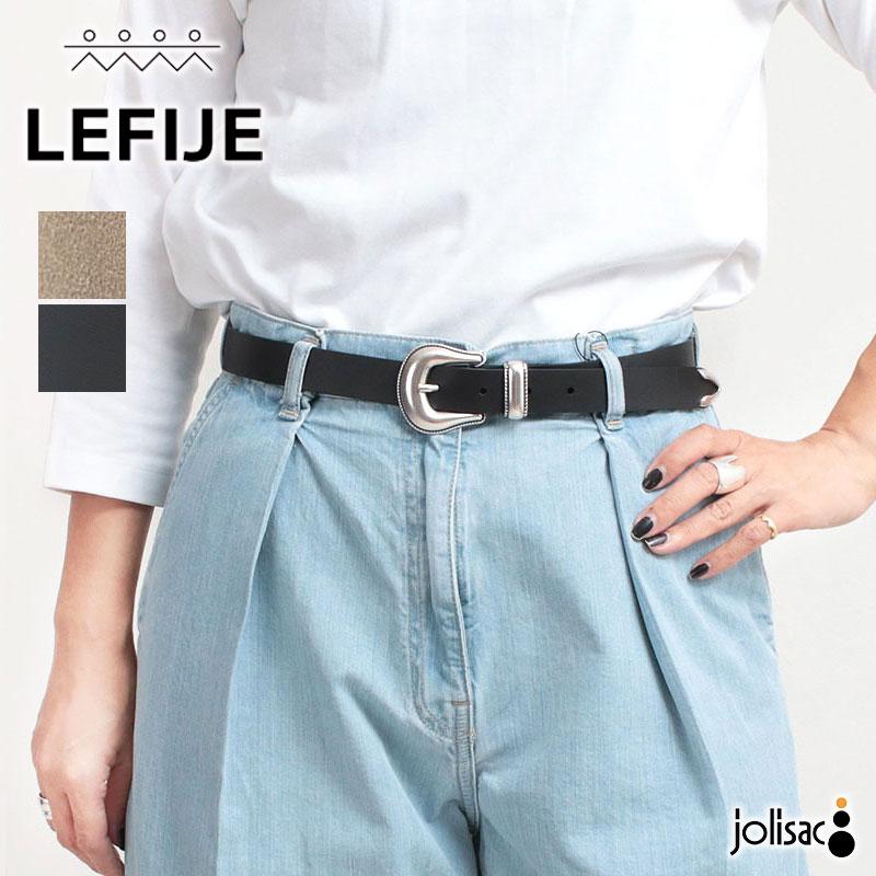〈新品未使用〉LEFIJE(レフィエ) イタリア製 シルバー ベルト LEFIJE（レフィエ） ベルト レディース シルバーバックル LEFIJE
