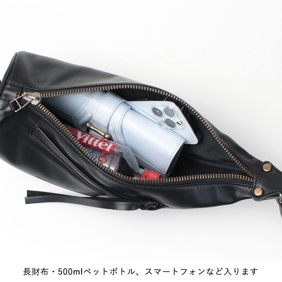 LESS レス 馬革 鞍型 クラッチショルダーバッグ ブラック Less design