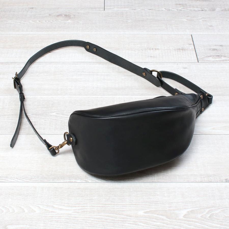 LESS レス 馬革 鞍型 クラッチショルダーバッグ ブラック Less design