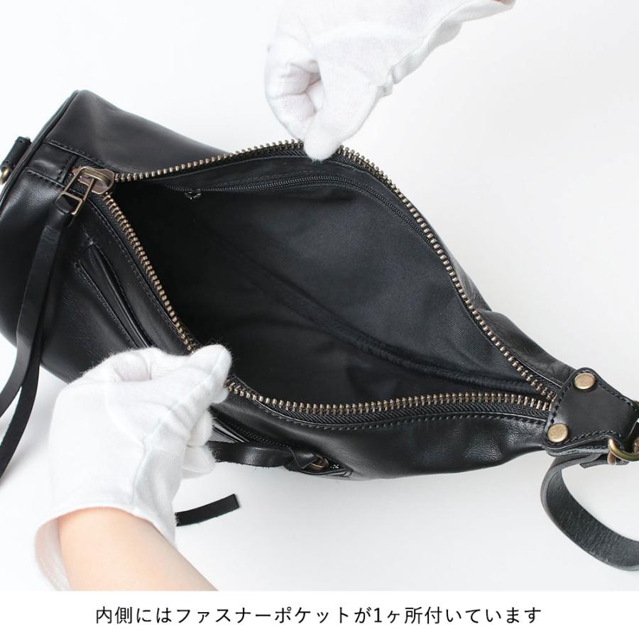 LESS レス 馬革 鞍型 クラッチショルダーバッグ ブラック Less design