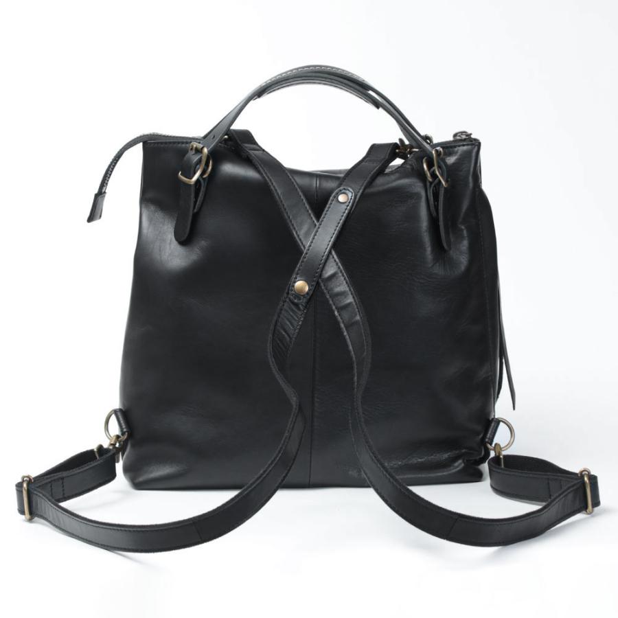 LESS レス 馬革 トートリュック 3WAY Sサイズ ブラック Less