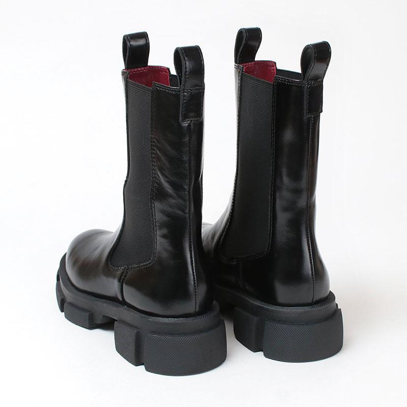 【週末特価】 MANA マナボリュームソールサイドゴアブーツ黒39(24.5) 予約販売【 MANA 】ボリュームソール・ストレッチブーツ (537080