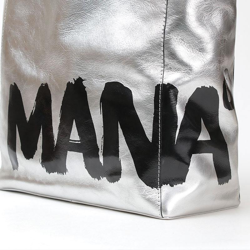 トートバッグ MaNa MANA トートバッグ マナ ビッグロゴトート 550119 大きめ レザー