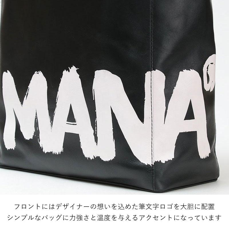 MANA（マナ） トートバッグ ビッグロゴトート 550119 大きめ レザー 本