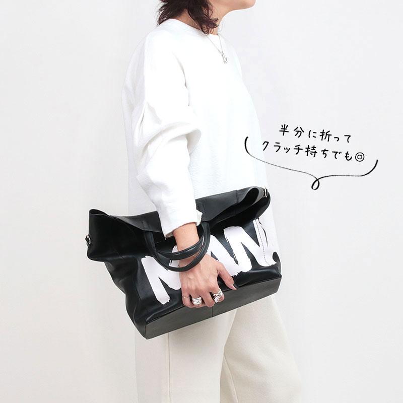 MANA トートバッグ マナ ビッグロゴトート 550119 大きめ レザー