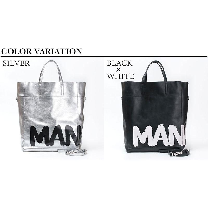 MANA トートバッグ マナ ビッグロゴトート 550119 大きめ レザー 本革