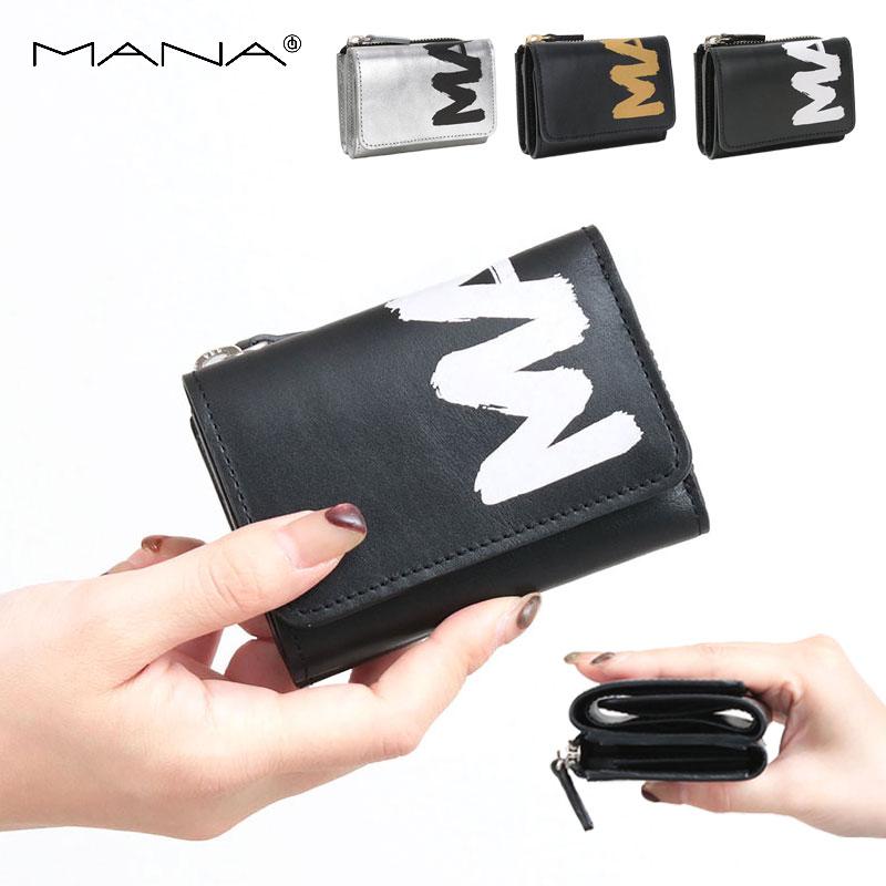 MANA（マナ） 財布 MANA 3つ折り財布 550303 コンパクト ロゴデザイン