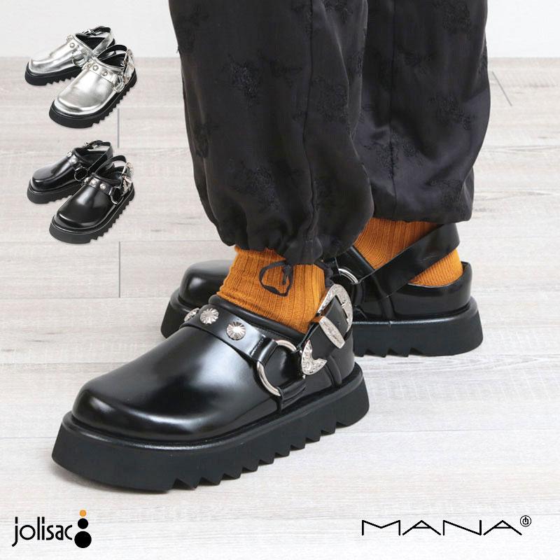 MANA（マナ） サボサンダル レディース シルバースタッズ 563000 新作