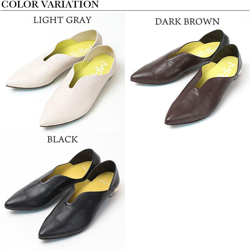 【美品】MANA マナ パンプス 深履き レザー ポインテッドトゥ 23.5 MANA（マナ） 靴 レディース ふかふかバブーシュ 571171 パンプス 日本