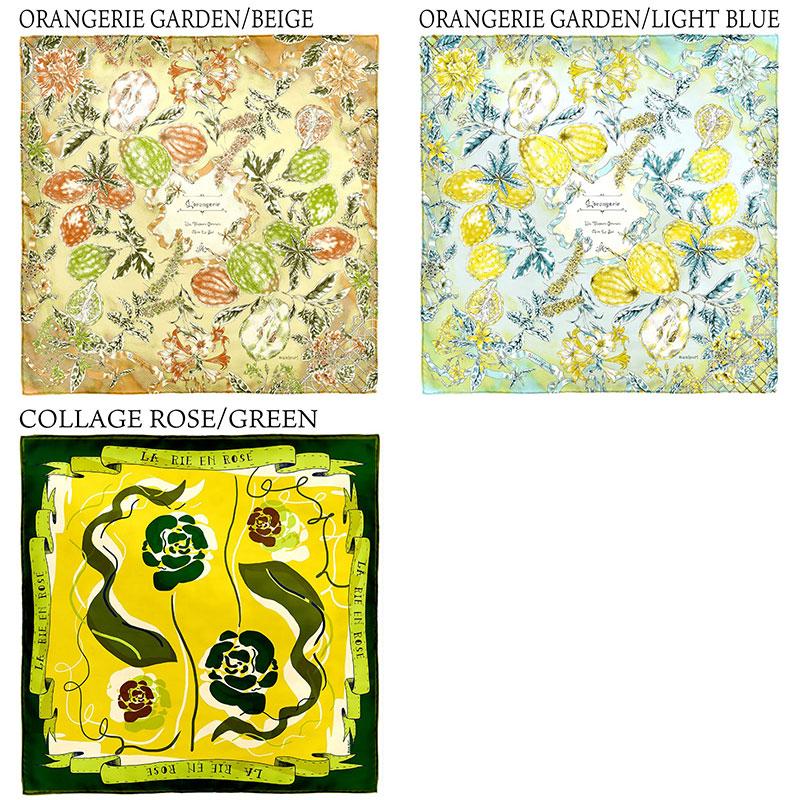 【未使用品】マニプリ　manipuri フルーツプリント シルクスカ―フ　日本製 manipuri スカーフ シルク マニプリ 65x65 オリジナルプリント