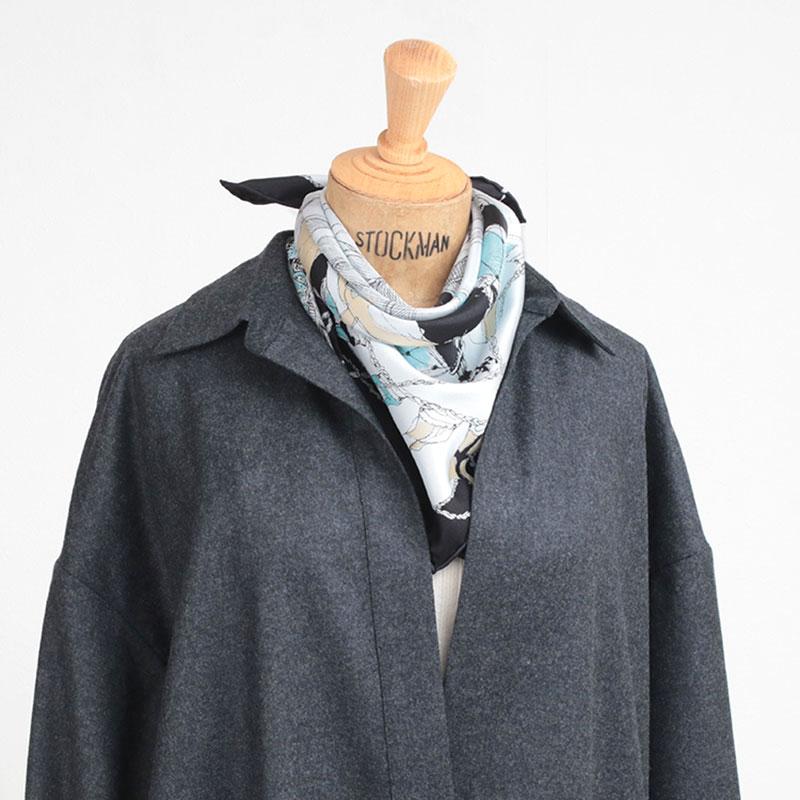 【未使用品】マニプリ　manipuri フルーツプリント シルクスカ―フ　日本製 マニプリ(manipuri)シルクスカーフ88/フルーツバスケット - メルカリ