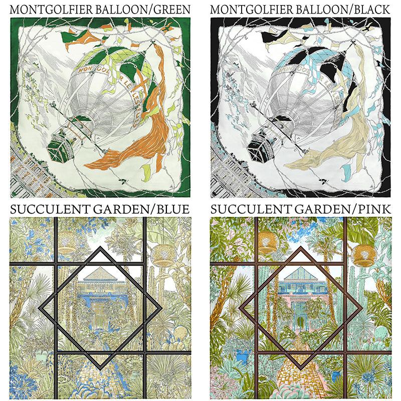 新品未使用　manipuri シルク　65x65 マニプリ　スカーフ manipuri スカーフ シルク マニプリ 65x65 オリジナルプリント