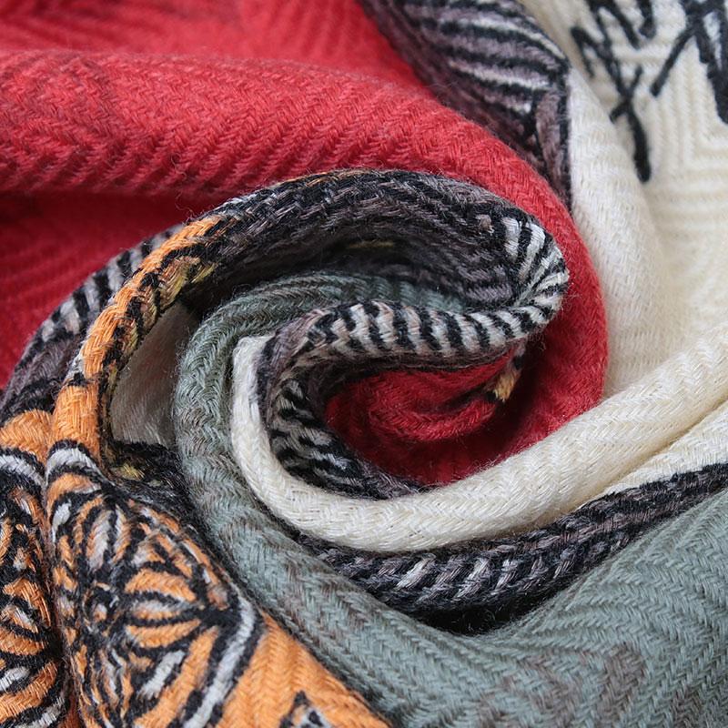 manipuri ストール マニプリ ウールシルクストール 120x120 冬